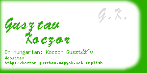 gusztav koczor business card